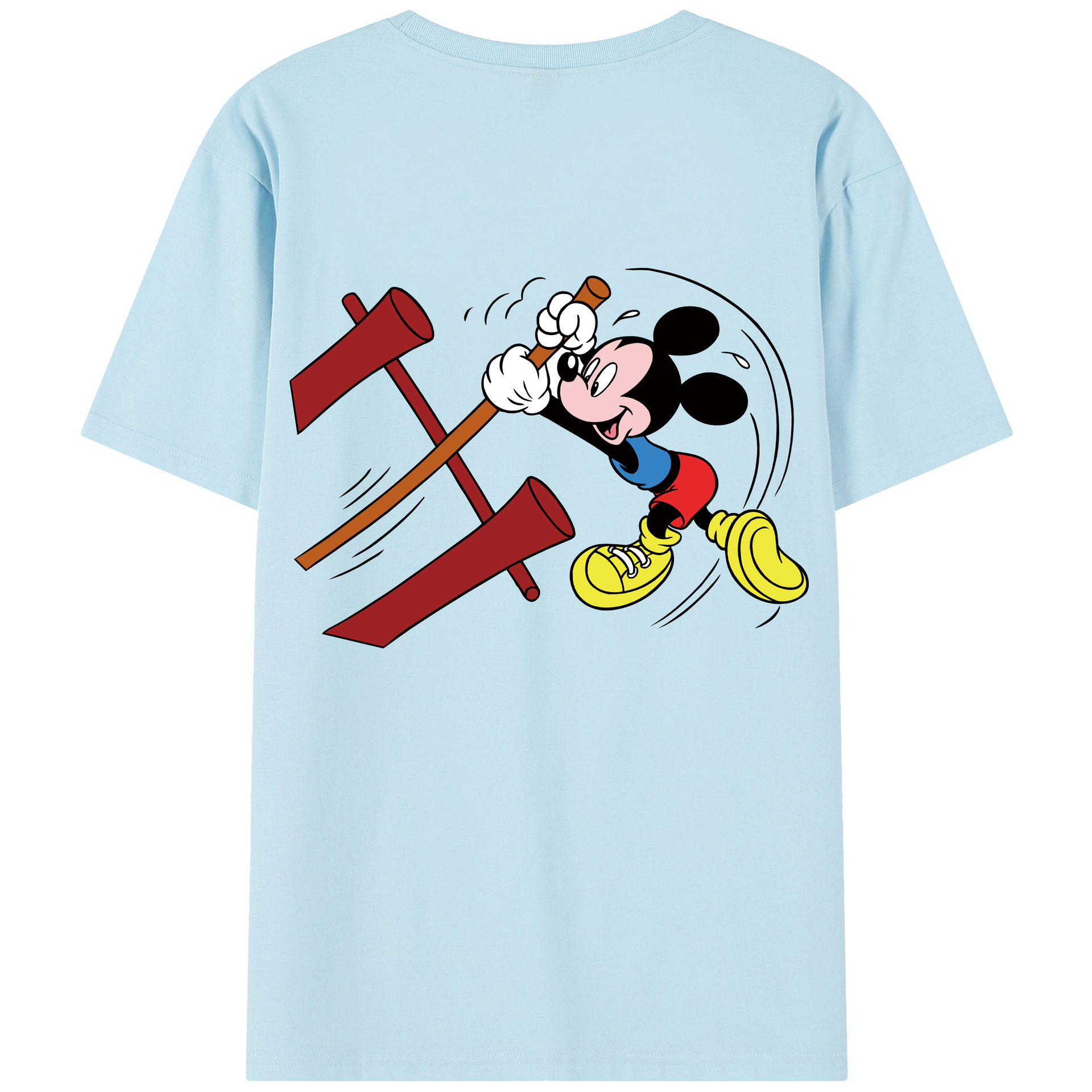 （画像用） ミッキーマウス Mickey Mouse 綿100％半袖Tシャツ（背面プリント）